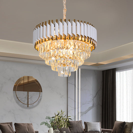 VERSAILLES Supremo Lampadario in cristallo 12xE14, diametro 80 cm, oro lucido e bianco, altezza regolabile Lampadari in cristallo Titolo predefinito Alessandro Design
