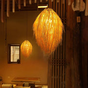 Lampadario vintage in paglia LV810, 1xE27, rustico, 38 cm, giallo Lampadari vintage Titolo predefinito Alessandro Design