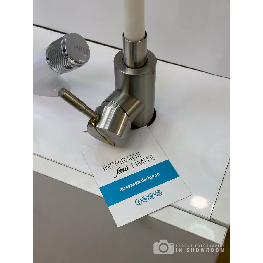 Rubinetto con tubo flessibile, acciaio inossidabile SUS304, satinato e bianco, CF025WH Rubinetti da cucina Titolo predefinito Alessandro Design