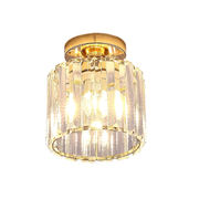 Lampadario Classico Georgiano LC110GD, 1xE27, Diametro 12 cm, Altezza 17 cm, Oro, Cristallo, Ferro, Lampadine Non Incluse Lampadari Classici Titolo predefinito Alessandro Design