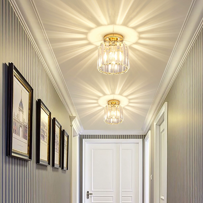 Lampadario Classico Georgiano LC110GD, 1xE27, Diametro 12 cm, Altezza 17 cm, Oro, Cristallo, Ferro, Lampadine Non Incluse Lampadari Classici Titolo predefinito Alessandro Design