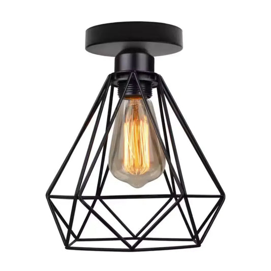 Lampadario con Paralume, GRACIE, Diamant, 1XE27, Nero Lampadari Industriali Titolo predefinito Alessandro Design
