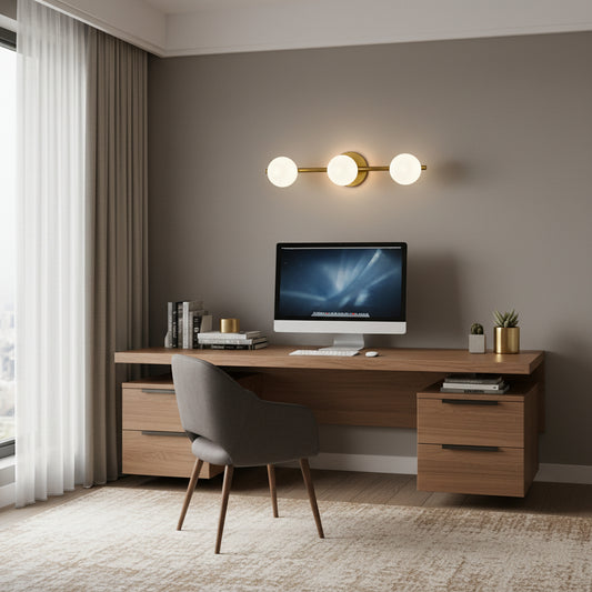 Lampadario in cristallo ORI, 46cm, 3xG9, Globi, Oro