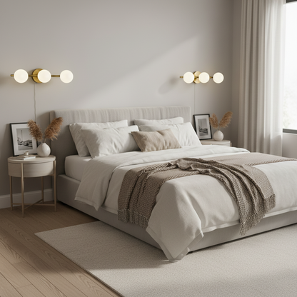 Lampadario in cristallo ORI, 46cm, 3xG9, Globi, Oro