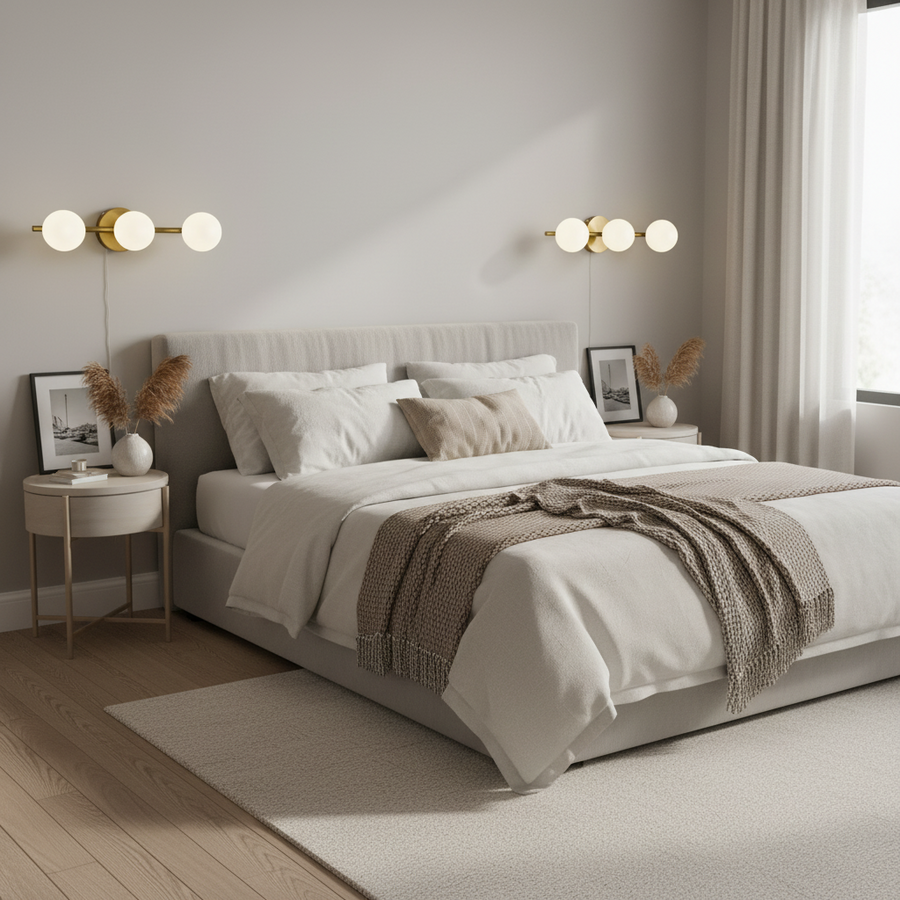 Lampadario in cristallo ORI, 46cm, 3xG9, Globi, Oro
