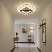 Lampadario LED AGOL Petito, 29W, dimensioni 20x20cm, luce calda/neutra/fredda, oro, metallo e acrilico