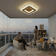 Lampadario LED AGOL Petito, 29W, dimensioni 20x20cm, luce calda/neutra/fredda, oro, metallo e acrilico