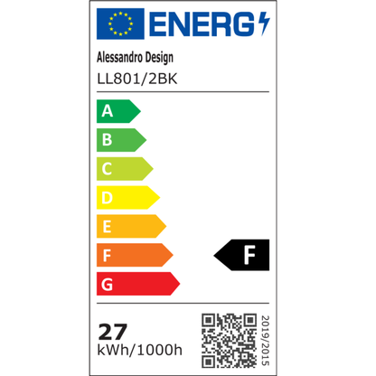 Lampadario LED PULSARIS 27W, 2 Quadrati, Luce Fredda/Calda/Neutra, Nero Lampadari LED Titolo predefinito Alessandro Design