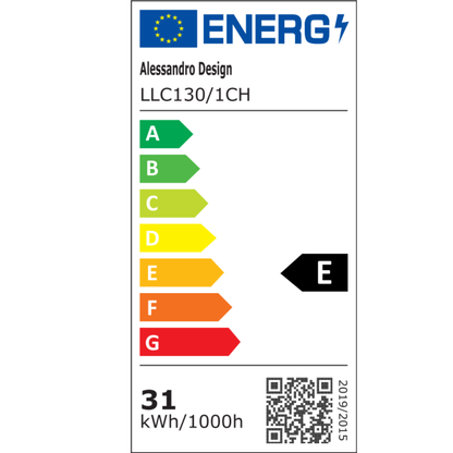 Lampadario LED con telecomando LLC130/1CH, Cristallo e metallo, 31W, 1 Cerchio, Dimmerabile, Altezza regolabile, Luce fredda/calda/neutra, Illuminazione di lusso Lampadari LED con telecomando Titolo predefinito Alessandro Design