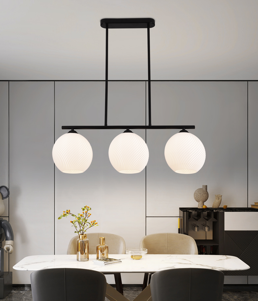 Lampadario a Sospensione LM520/3BK, 3XE27, 59x20x25, Nero, Bianco, Ferro, Plexiglas Lampadari Moderni Titolo predefinito Alessandro Design