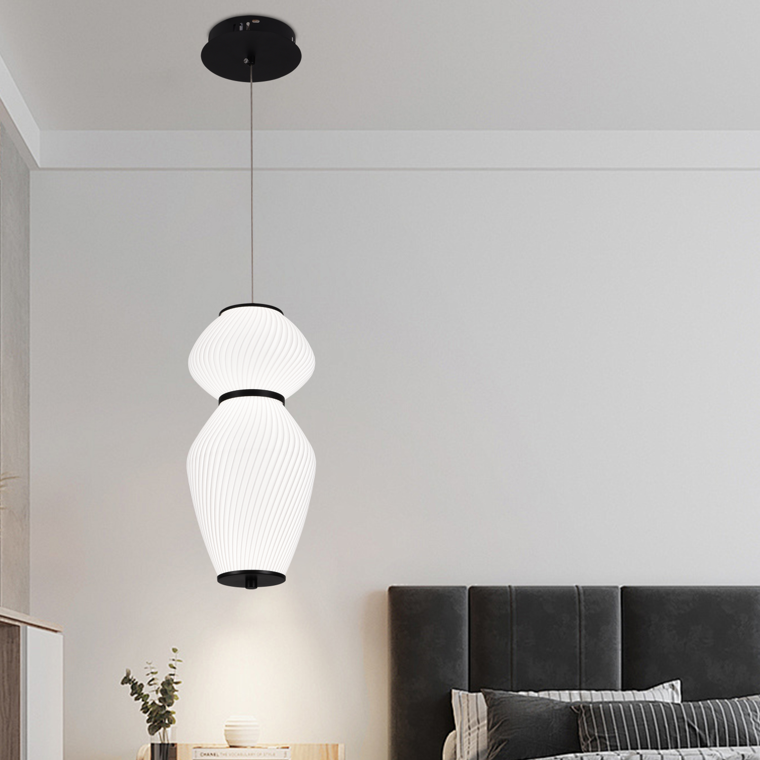 LUMA Lampadario a Sospensione, 33W, Luce Calda/Fredda/Neutra 3000K/4500K/6000K, Diametro 40,5 cm, Altezza 16,5 cm, Bianco, Plexiglas, Metallo Lampadari LED Titolo predefinito Alessandro Design