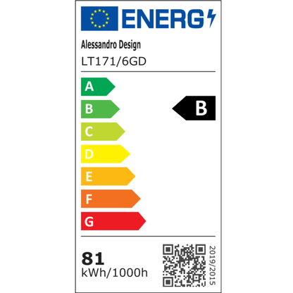 Lampadario LED con Telecomando LINEX, 81W, Luce 3000K/4000K/6000K, Dimmerabile, Oro Lampadari LED con Telecomando Titolo predefinito Alessandro Design