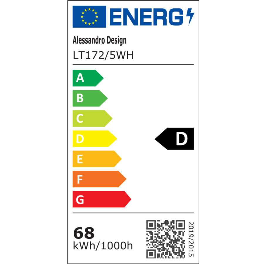 Lampadario LED con Telecomando GIO, 68W, 5 Elementi, Luce Fredda/Calda/Neutra, Dimmerabile, Lampadario LED Bianco con Telecomando Titolo predefinito Alessandro Design