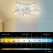 Lampadario a LED con telecomando ORCHID 66W, 5 Petali, Luce Fredda/Calda/Neutra, Dimmerabile, Lampadario a LED Bianco con telecomando Titolo predefinito Alessandro Design