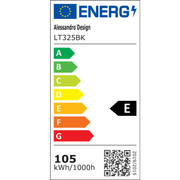 Lampadario LED a Sospensione con Telecomando ISOTTA 105W, Luce Fredda/Calda/Neutra 3000K/4000K/6000K, Dimmerabile, Altezza Regolabile, Nero e Argento, Lampadari a LED con Telecomando in Metallo e Cristallo Titolo predefinito Alessandro Design