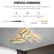 Lampadario a LED con telecomando SAKURA 37W, 3 Petali, Luce Fredda/Calda/Neutra, Dimmerabile, Lampadario a LED con telecomando Bianco Titolo predefinito Alessandro Design