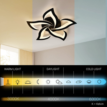 Lampadario LED con Telecomando LT660/5BK, 5 Elementi, 54W, Luce 3000/4000/6000K, Nero, Altezza Regolabile Lampadari LED con Telecomando Titolo predefinito Alessandro Design