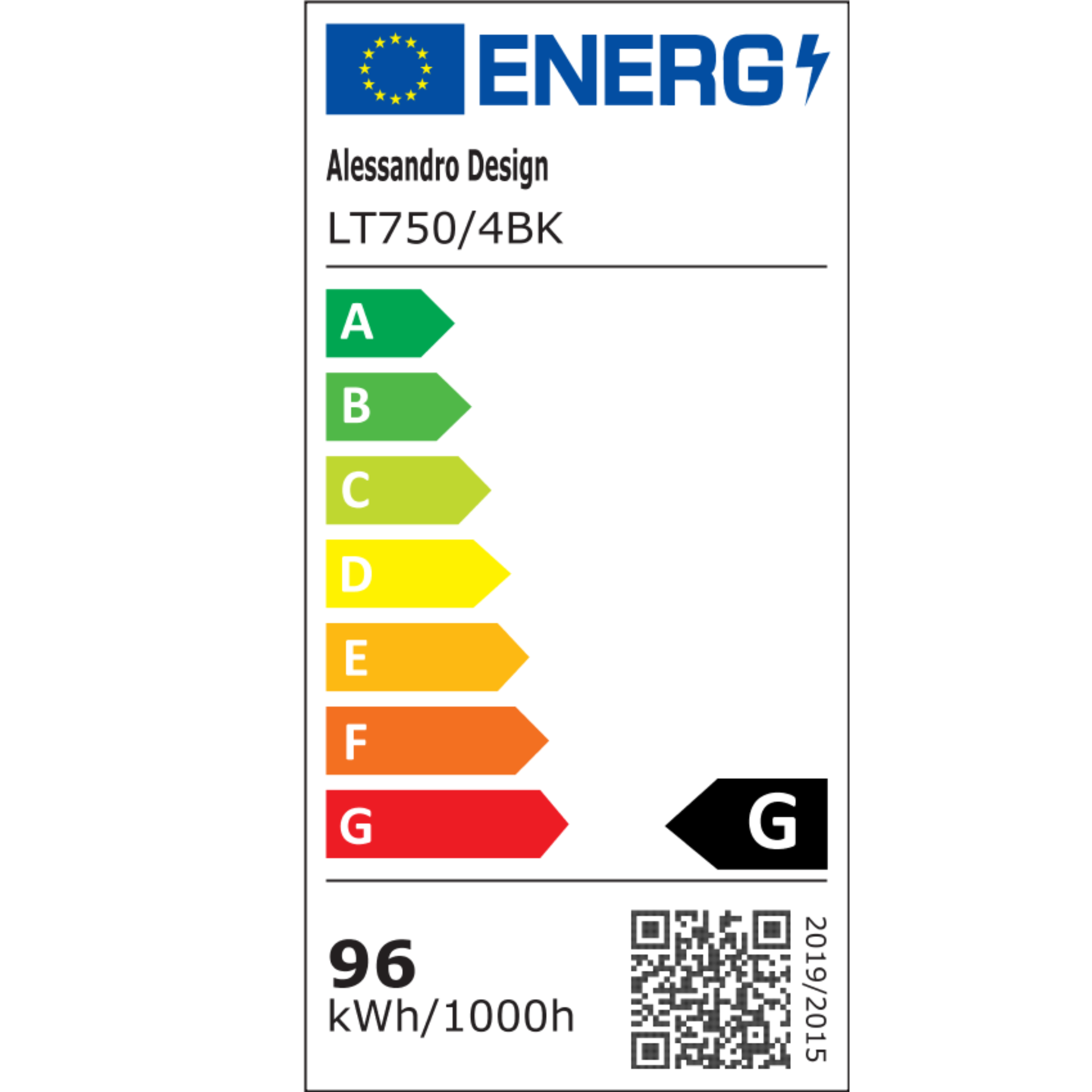 Lampadario LED con telecomando 96W, 4 Elementi, Luce Fredda/Calda/Neutra, Dimmerabile, Nero Lampadari LED con Telecomando Titolo predefinito Alessandro Design