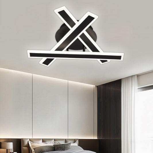 Lampadario LED con Telecomando ZYRON Nobile, 62W, 40x5,5x10, Luce Fredda/Calda/Neutra, Dimmerabile, Nero, Metallo, Plexiglas Lampadari LED con Telecomando Titolo predefinito Alessandro Design