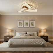 Lampadario LED HALESA Elegance con telecomando e cristallo, 44W, 3 sorgenti, Luce Fredda/Calda/Neutra, Dimmerabile, Oro