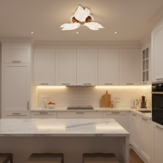 Lampadario LED con telecomando, 51W, Luce 3000K/4000K/6000K, Dimmerabile, Oro, Metallo e Acrilico