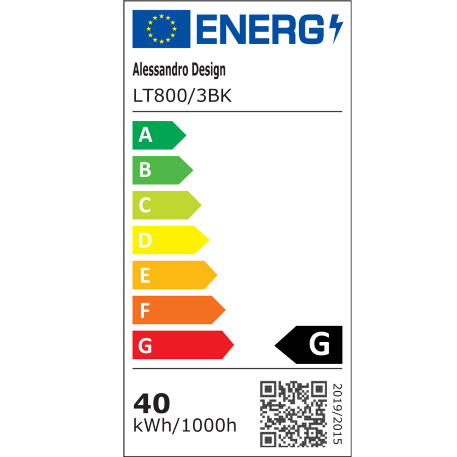 Lampadario LED con telecomando BETTY 40W, 3 Cerchi, Luce Fredda/Calda/Neutra, Dimmerabile, Nero Lampadari LED con Telecomando Titolo predefinito Alessandro Design