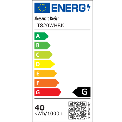 Lampadario LED con Telecomando VECTOR SEMIARC 40W, 2 Elementi, Luce Fredda/Calda/Neutra, Dimmerabile, Lampadari LED Bianco Nero con Telecomando Titolo predefinito Alessandro Design
