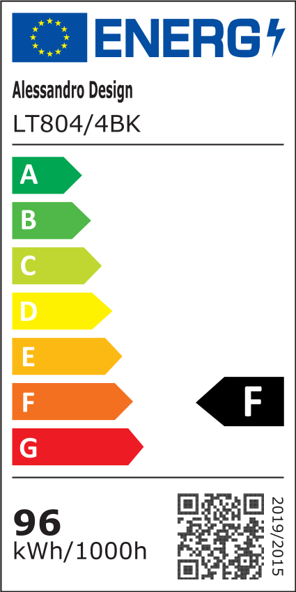 Lampadario LED con telecomando SUSAN 96W, 4 Quadrati, Luce Fredda/Calda/Neutra, Dimmerabile, Nero