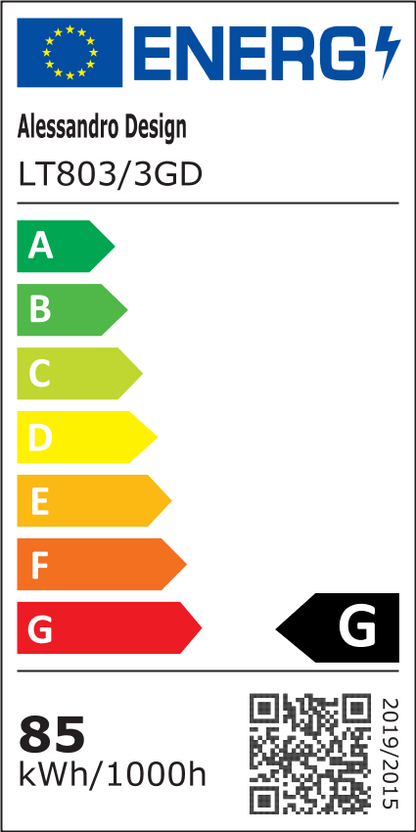 Lustra LED suspendata cu telecomanda ELIZABETH, 85W, 3 Cercuri, lumina Rece/Calda/Neutra, Dimabila, Auriu Lucios, Inaltime Reglabila