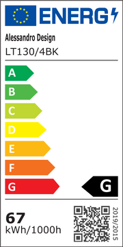 Lampadario LED con telecomando ELLA 67W, 4 Quadrati, Luce Fredda/Calda/Neutra, Dimmerabile, Nero, Metallo e Acrilico