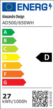 Lampada da parete Pena LED 63cm, 27W, luce Fredda/Calda/Neutra, Bianco