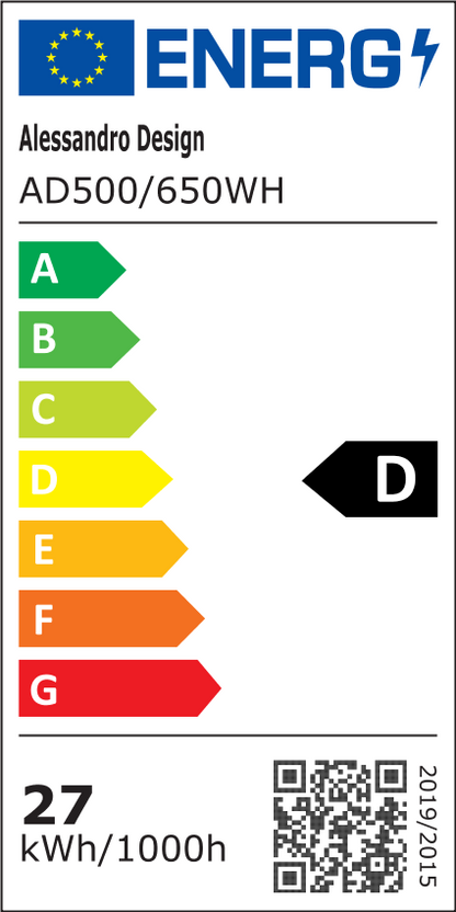 Lampada da parete Pena LED 63cm, 27W, luce Fredda/Calda/Neutra, Bianco