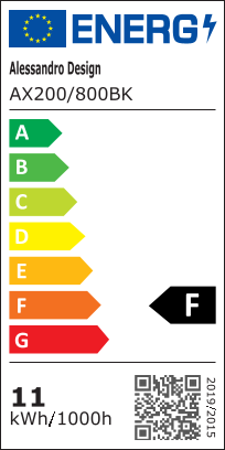 Lampada da Parete per Esterno Mack LED, Lunghezza 80cm, 11W, IP65, Luce Neutra, Metallo, Lineare, Nero Lampada da Parete per Esterno Titolo predefinito Alessandro Design