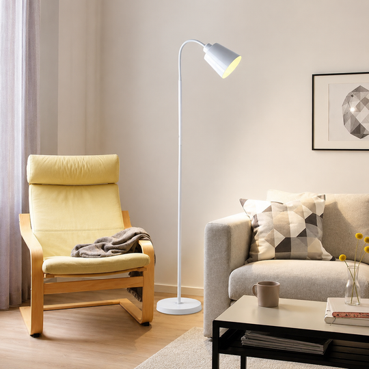 Lampadar ARKALYK, 1 x E27, Metal, Alb