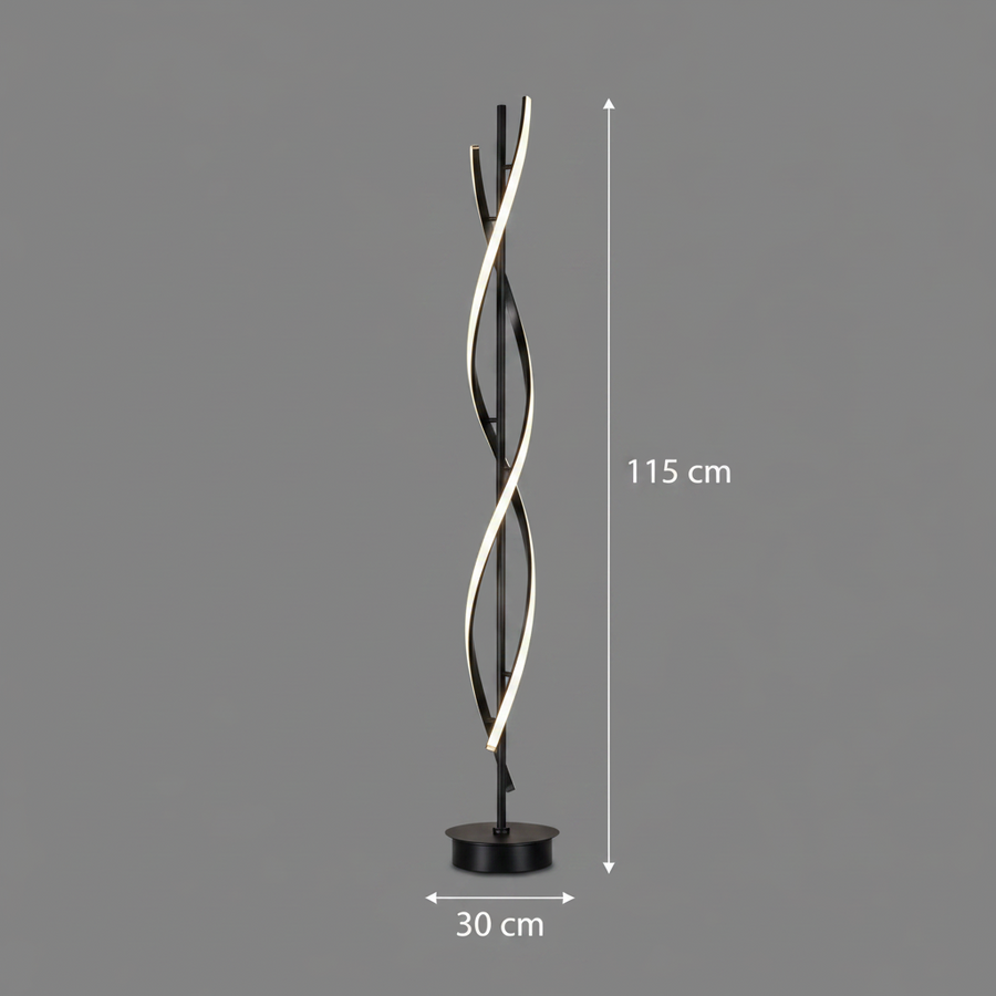 Lampadar LED Upsilon, 27W, 3000K/ 4000K/ 6000K, Metal si Acril, Negru