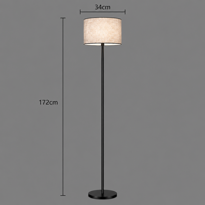 Lampadar Termez, 1 x E27, Metal, Alb si Negru