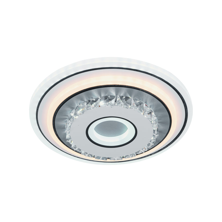 Lustra LED cu cristal MITA 28W, Diametru 20cm, Rotunda, lumina Rece/Calda/Neutra, Alb Lustre LED Default Title Alessandro Design