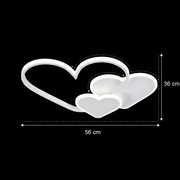 Lampadario a LED con telecomando AMI 48W, 3 Cuori, Luce Fredda/Calda/Neutra, Dimmerabile, Lampadario a LED Bianco con telecomando Titolo predefinito Alessandro Design