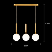 Lampadario Classico Moderno Ilulissat, 3xE27, Metallo e Plastica, Oro, Lampadine Non Incluse