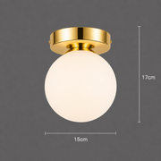 Lampadario classico QAQORTOQ, diametro 15 cm, 1xE27, metallo e plastica, oro