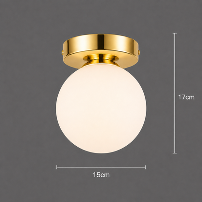 Lampadario classico QAQORTOQ, diametro 15 cm, 1xE27, metallo e plastica, oro