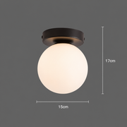 Lampadario classico QAQORTOQ, diametro 15 cm, 1xE27, metallo e plastica, nero