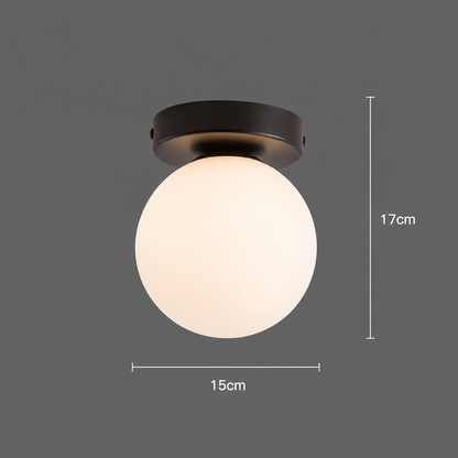 Lampadario classico QAQORTOQ, diametro 15 cm, 1xE27, metallo e plastica, nero
