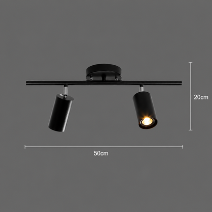 Lampadario classico Sisimiut, 2xGU10, metallo, nero