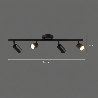 Lampadario classico Sisimiut, 4xGU10, metallo, nero