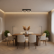 Lampadario EPS, 3xG53, 61x15 cm, metallo e plastica, nero
