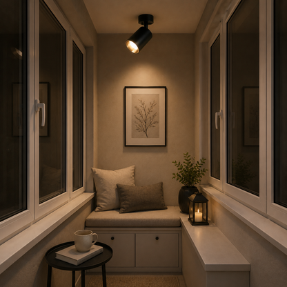 Lampadario Joom con Proiettore 1XGU10 Nero