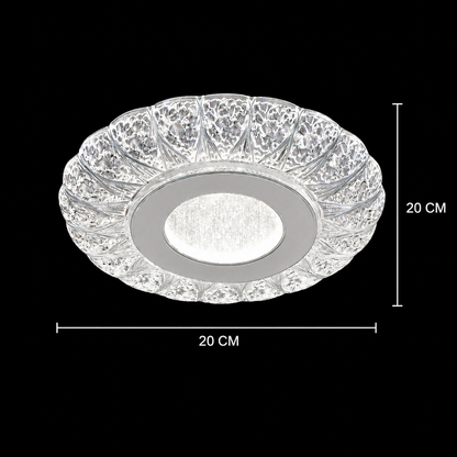 Lampadario LED ASADO, 14W, Diametro 20cm, Luce Calda/Neutra/Fredda, Bianco, Metallo e Acrilico