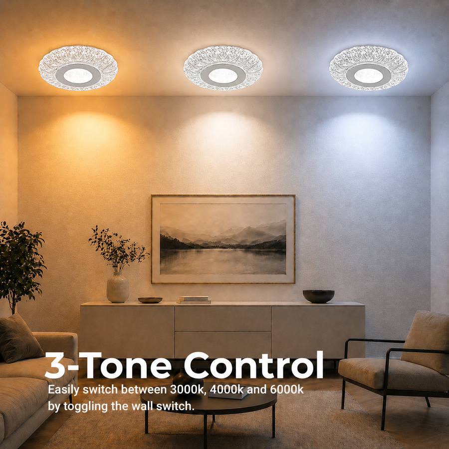 Lampadario LED ASADO, 14W, Diametro 20cm, Luce Calda/Neutra/Fredda, Bianco, Metallo e Acrilico