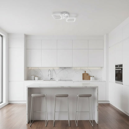 Lampadario LED ERIKA 27W, 2 Quadrati, Luce Neutra, Lampadari LED Applicati Bianco Titolo predefinito Alessandro Design